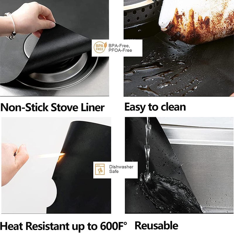 CozyKit Stove Cover, Stove Covers Reusable Gas Range Protectors for Samsung Gas Range, Reusable Gas Stove Burner Covers, Non-Stick Stove Liner, Stove Guard Protectors… - Image 5